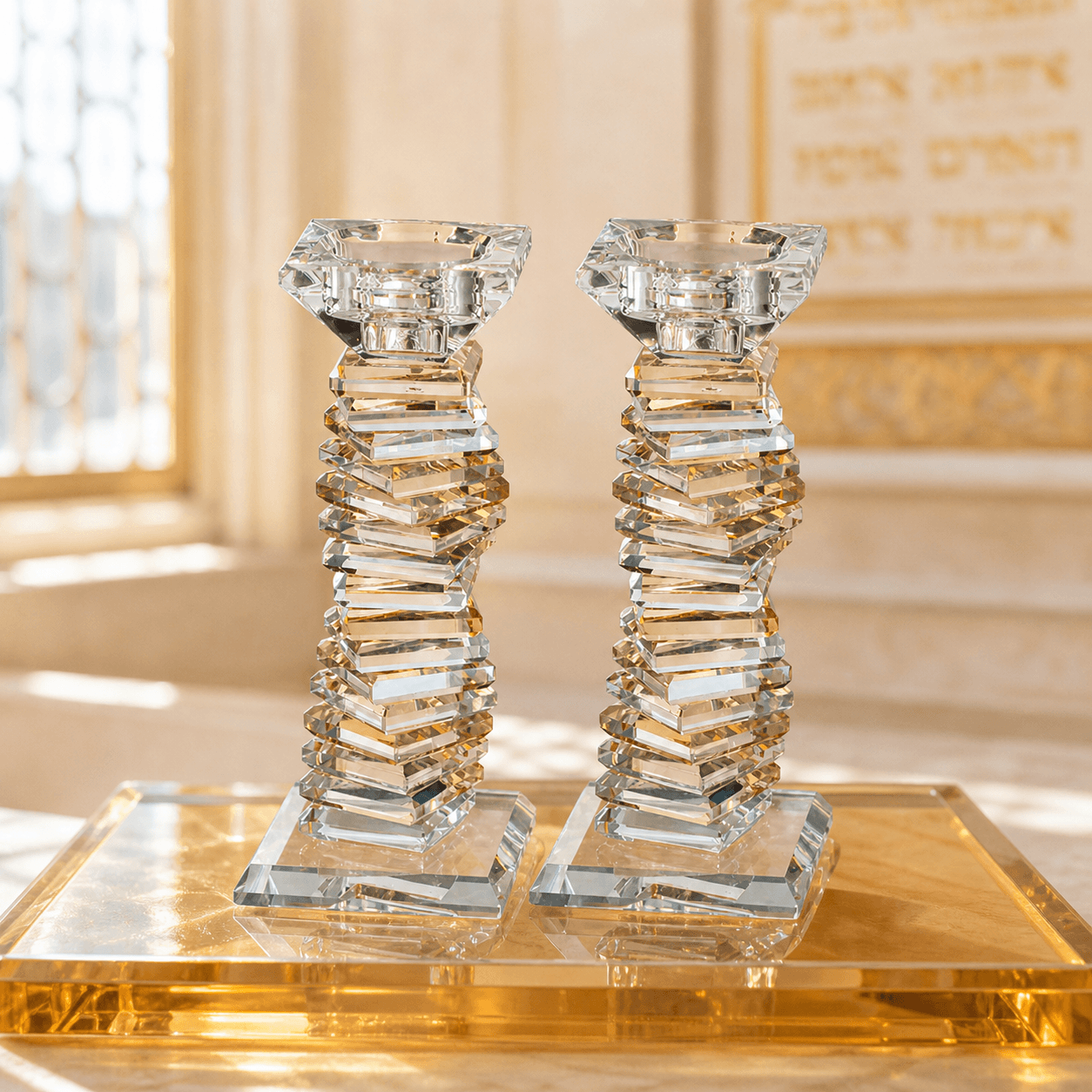 פמוטים דובאי שילוב מוזהב