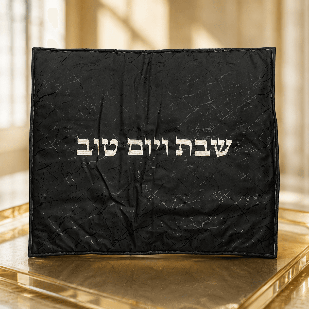 כיסוי פלטה שחור דמוי עור