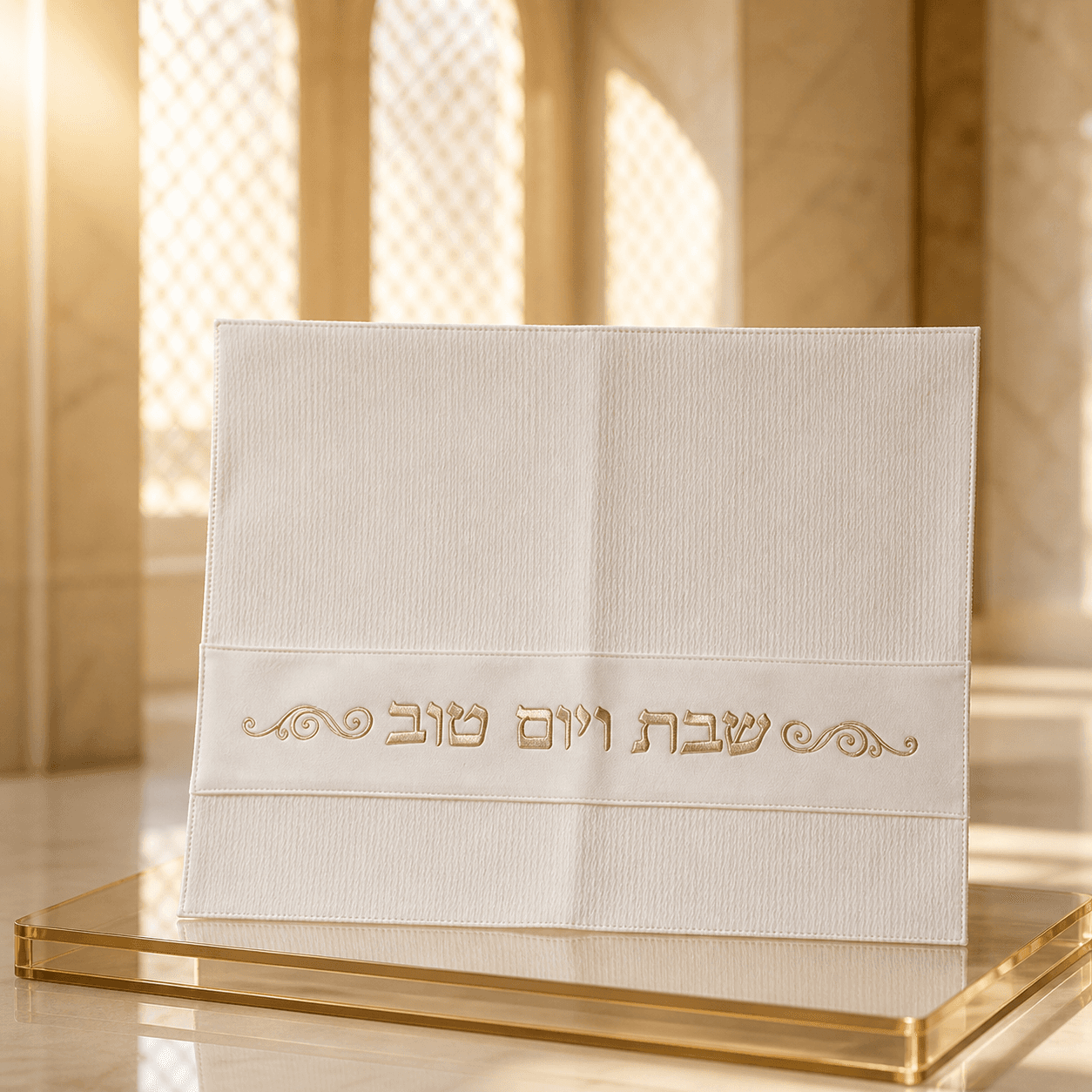 כיסוי חלה דמוי עור זהב