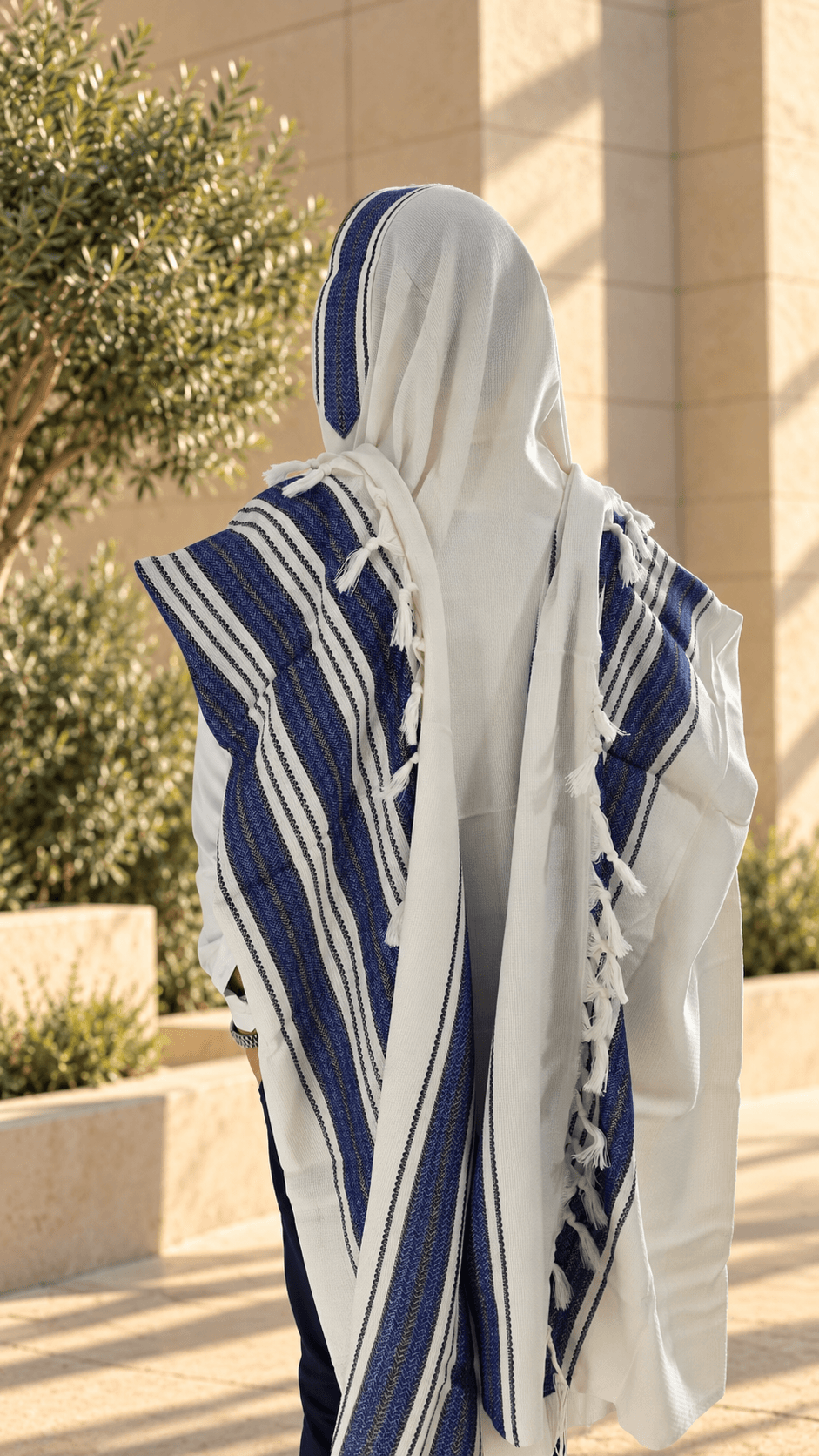טלית עם עטרה דגם הללויה
